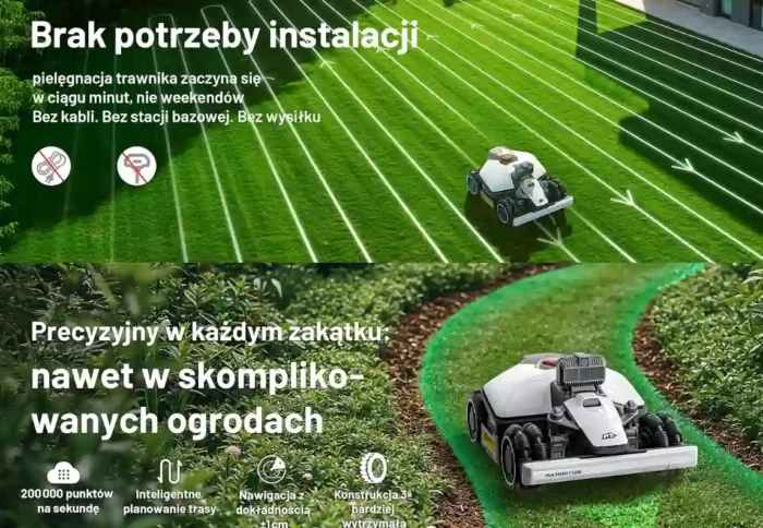 MAMMOTION LUBA mini lidar 1 500 m² robot koszący: Test, opinie i cena