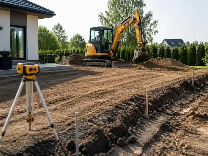 Profesjonalne modelowanie terenu pod przyszłą aranżację ogrodu