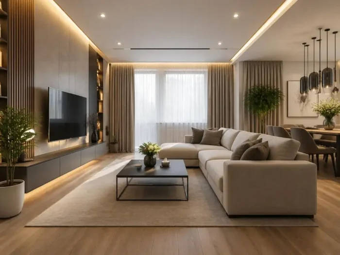 Pomysły na aranżację salonu o powierzchni 25m2 w nowoczesnym stylu