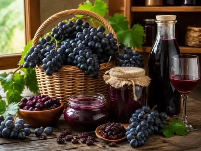 Sposoby na wykorzystanie obfitych zbiorów ciemnych winogron